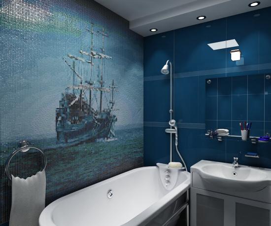 100 лучших идей: мозаика в ванной комнате на фото